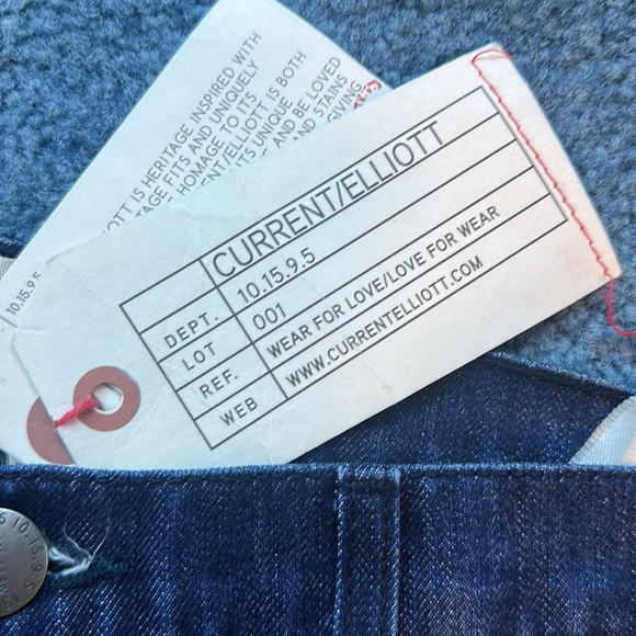 Current Elliott new nwt The Stove Pipe mid rise straight leg $252 size 31 - Picture 6 of 16